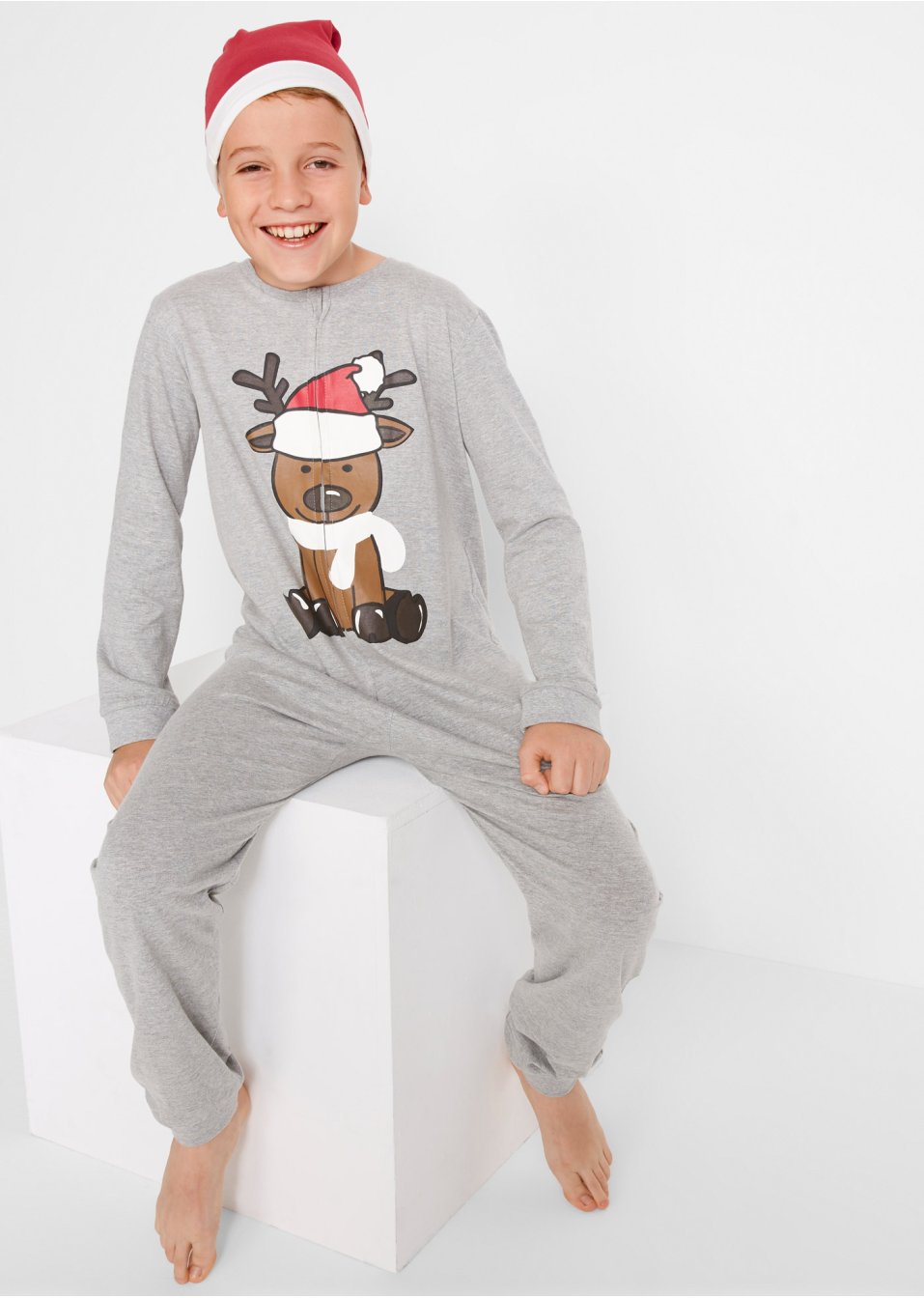 Combipyjama enfant + bonnet de Noël (Ens. 2 pces.)