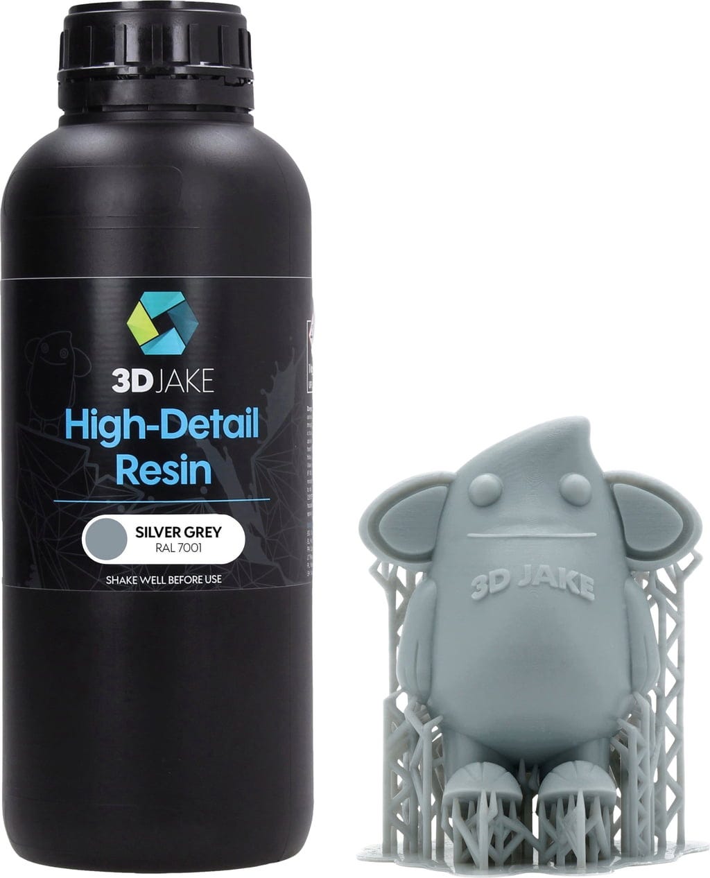 3DJAKE  8K High-Detail Resin Silbergrau, 1.000 g    Resin speziell für Miniaturdrucke