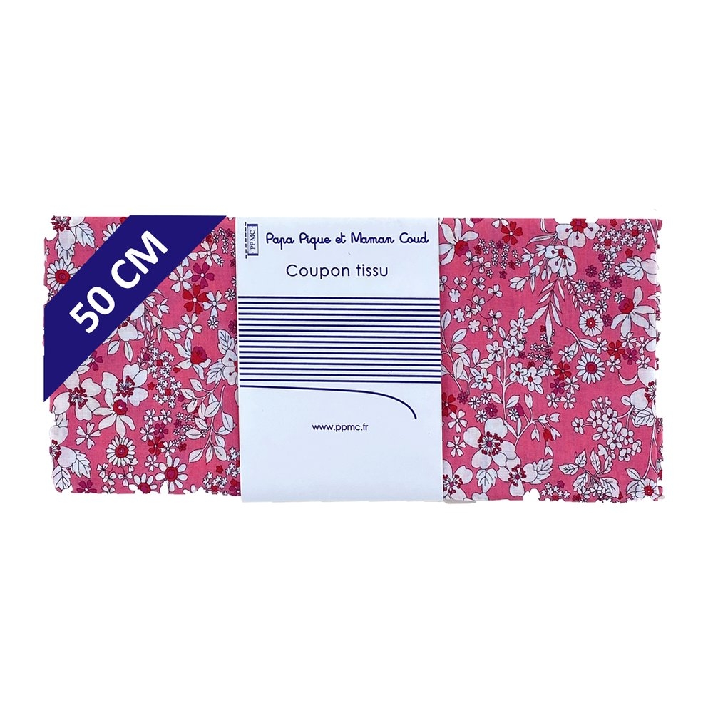 Coupon Tissu 50 Cm Violette Rose