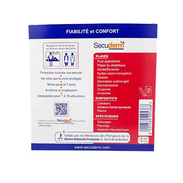 Secuderm Taille XL pansement secondaire 100% étanche - 20*50cm