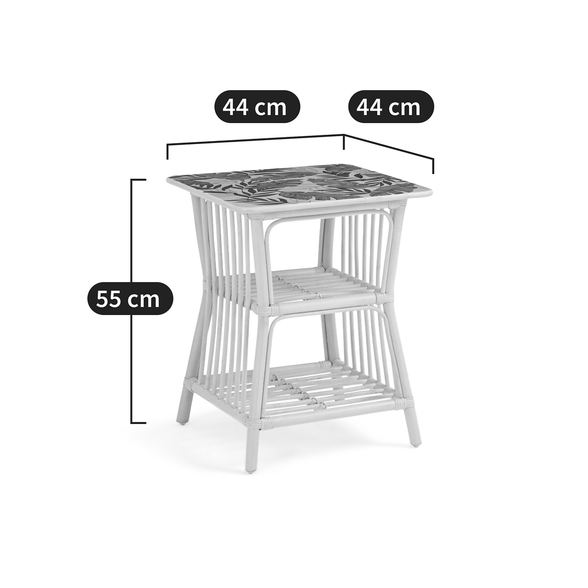 LA REDOUTE INTERIEURS<br>Mesa lateral de rattan, Naturo