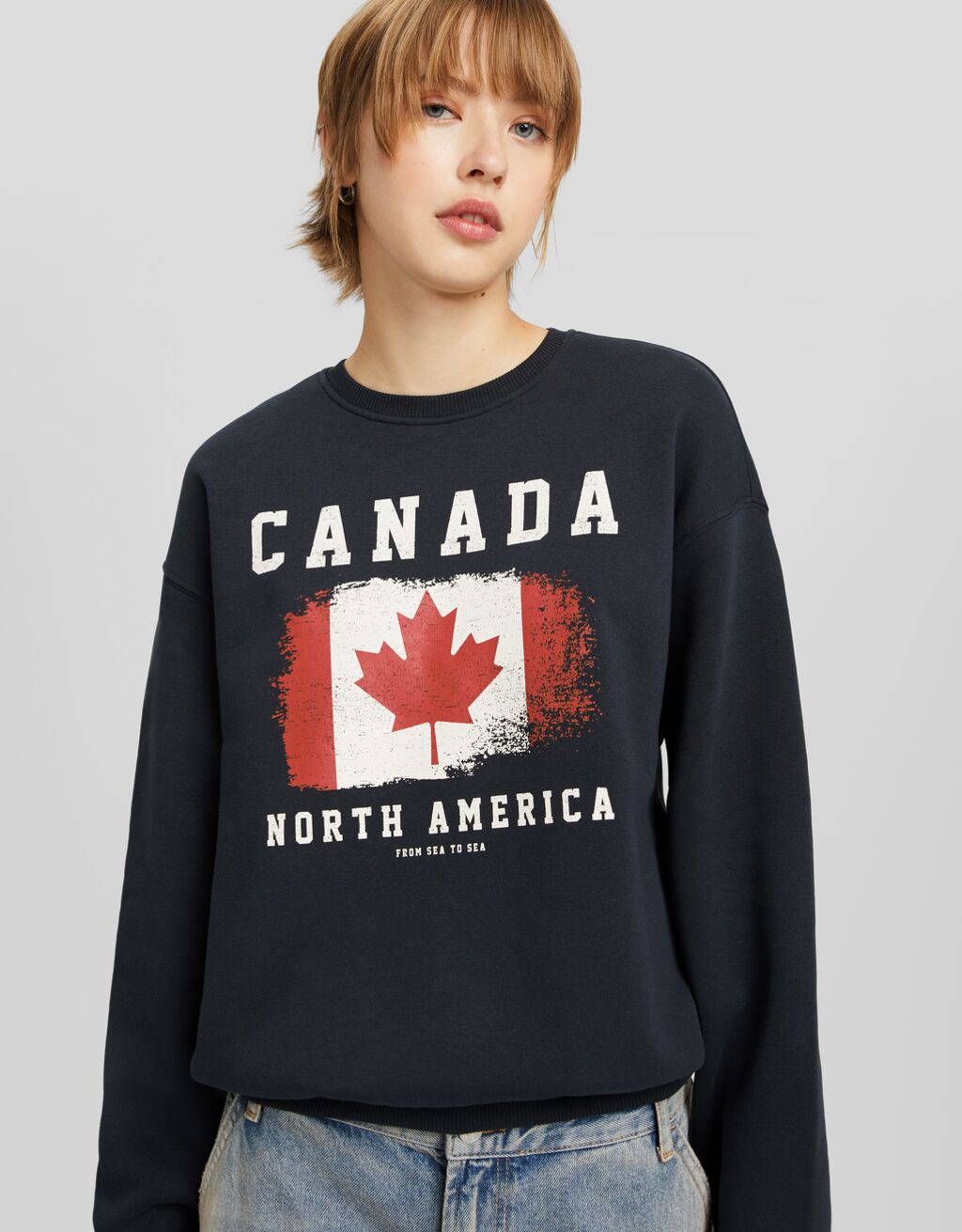 Moletom estampado oversized