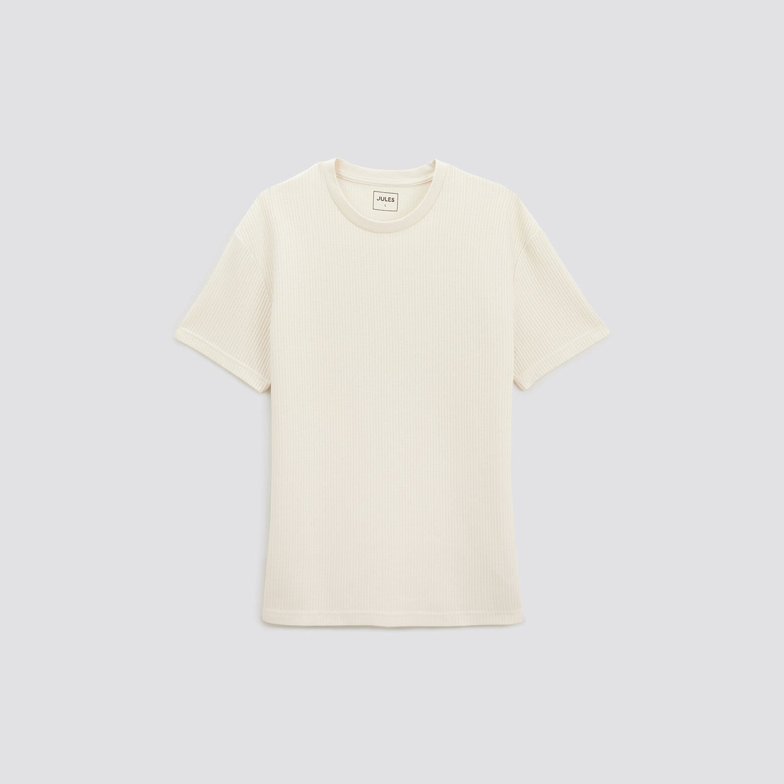 Tee shirt matière gaufrée Beige