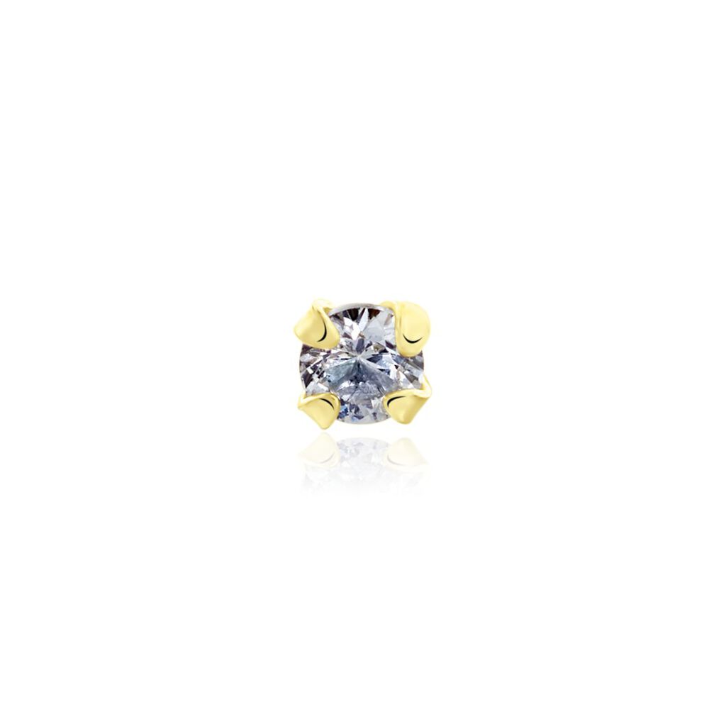 Piercing De Nez Or Jaune Oxyde De Zirconium