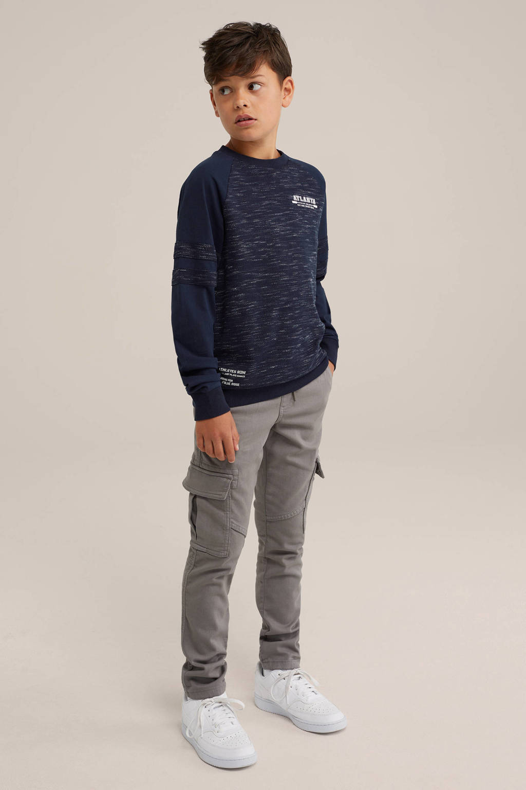 WE Fashion sweater donkerblauw