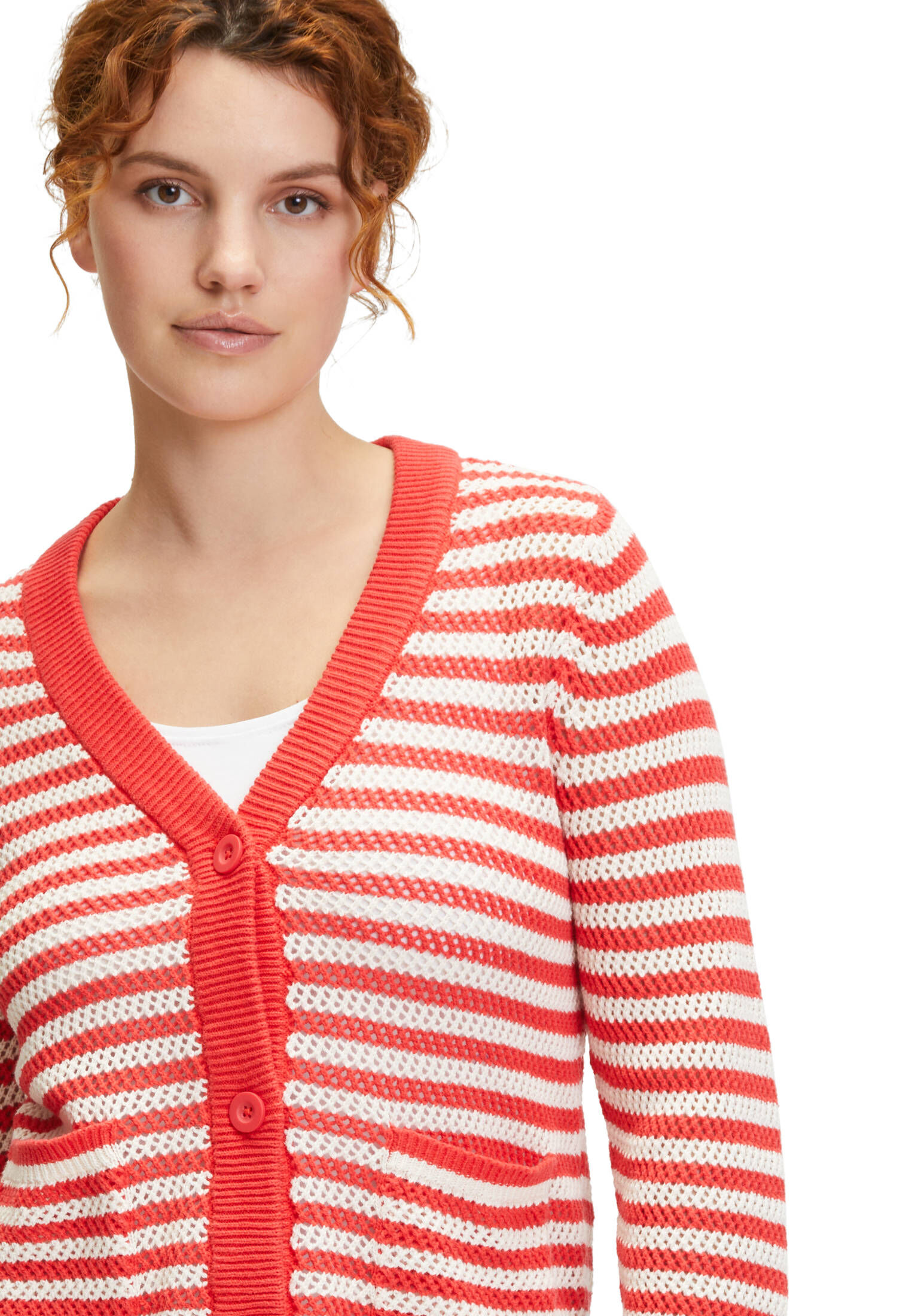 Cartoon| Damen Strick-Cardigan mit Knopfleiste