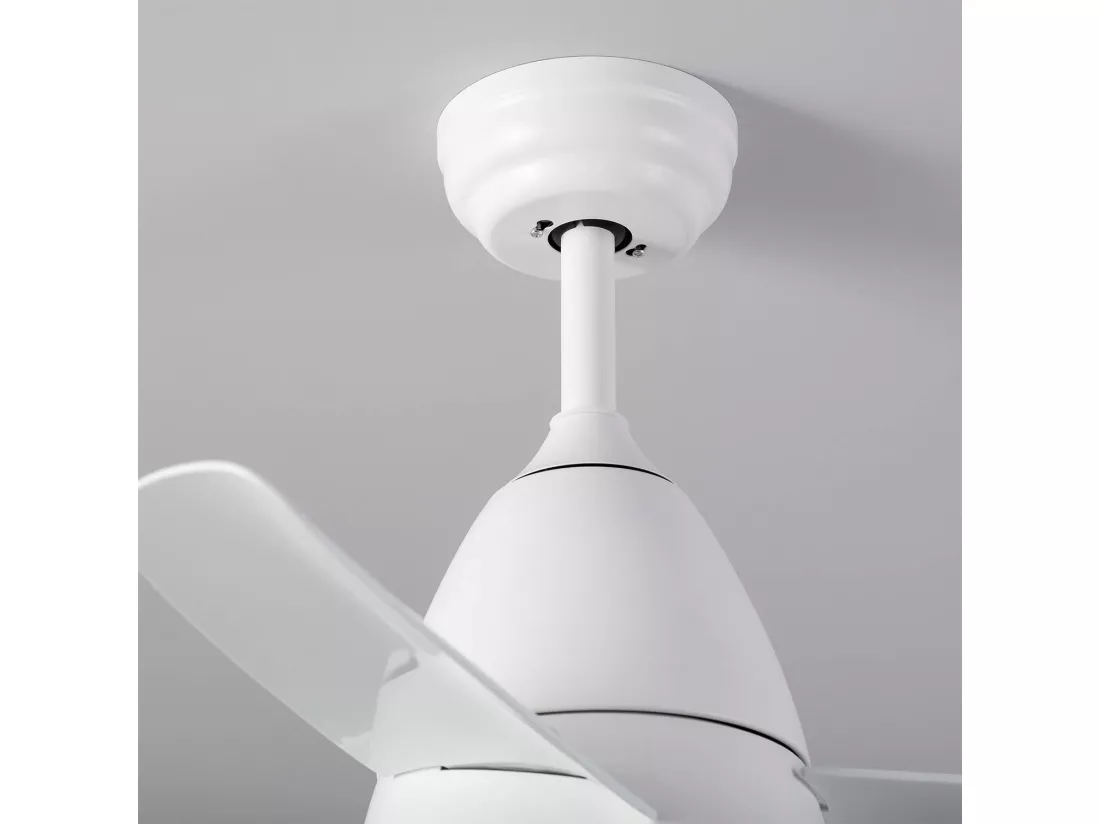 Ventilateur de Plafond Silencieux Industriel Blanc 91cm Moteur DC Avec lumière