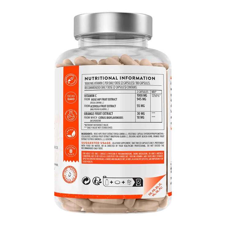 Aavalabs Vitamin C Acerola Camu-Camu Hagebutte Kps, 180 St