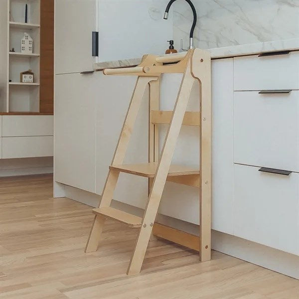 Køb Duck Woodworks Foldbart Læringstårn Natural