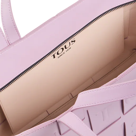 Bolsa Tote Feminina TOUS em tons de malva e bege