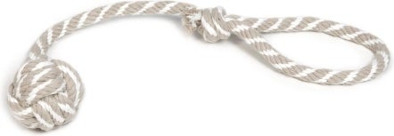 Beeztees slingerkoorood met bal50 cm grijs/beige