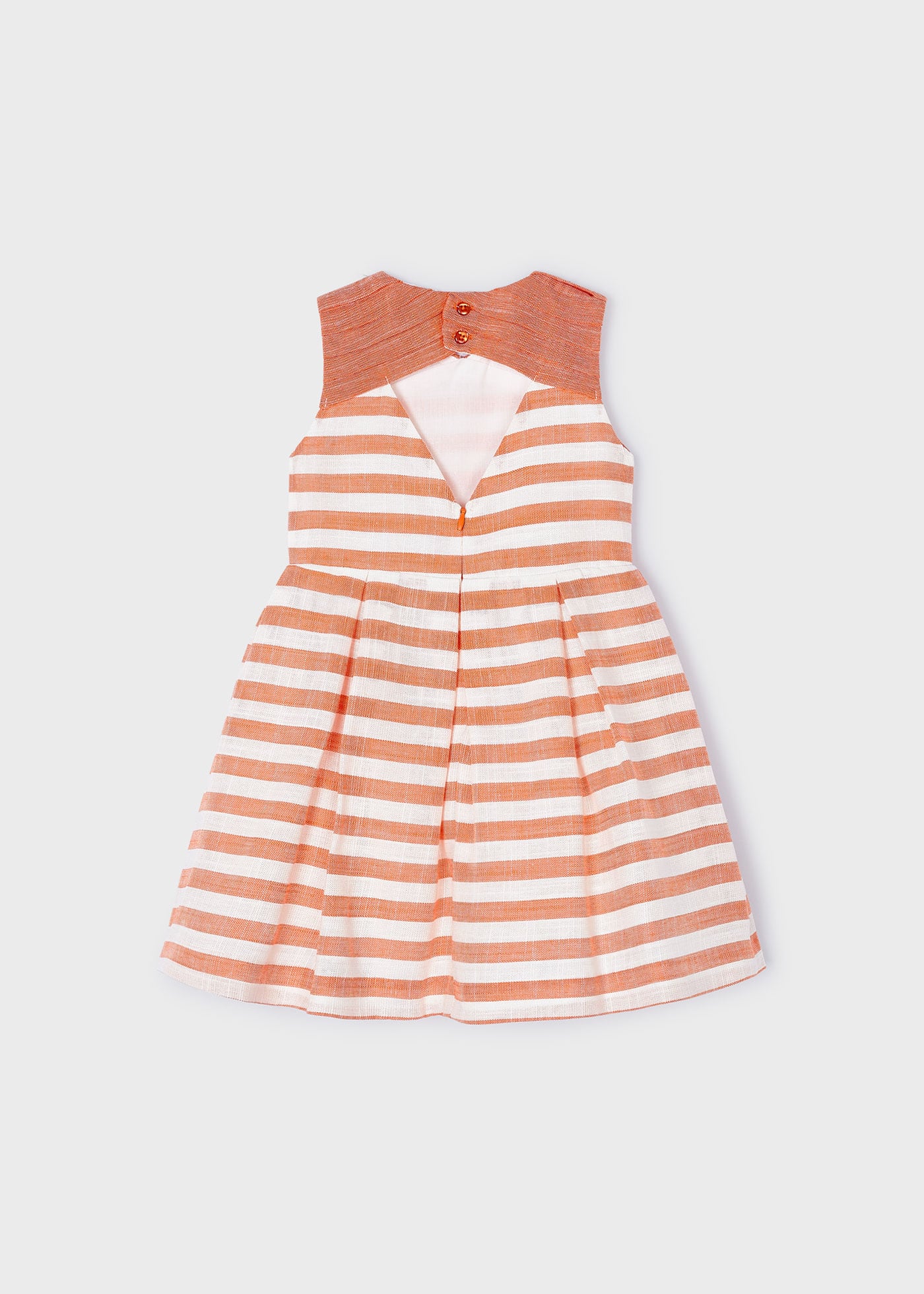 Vestido listrado fúcsia para meninas