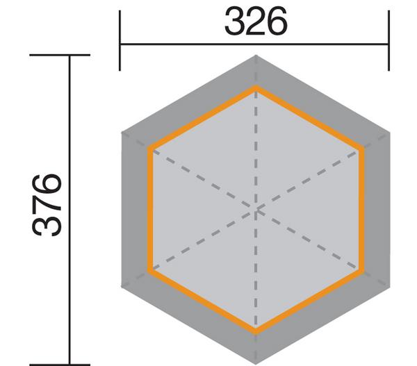 Weka Pavillon 656 Gr. 1, ca. B326/H295/T376 cm