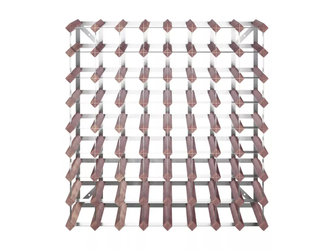 Casier à bouteilles pour 72 bouteilles Marron Bois pin solide