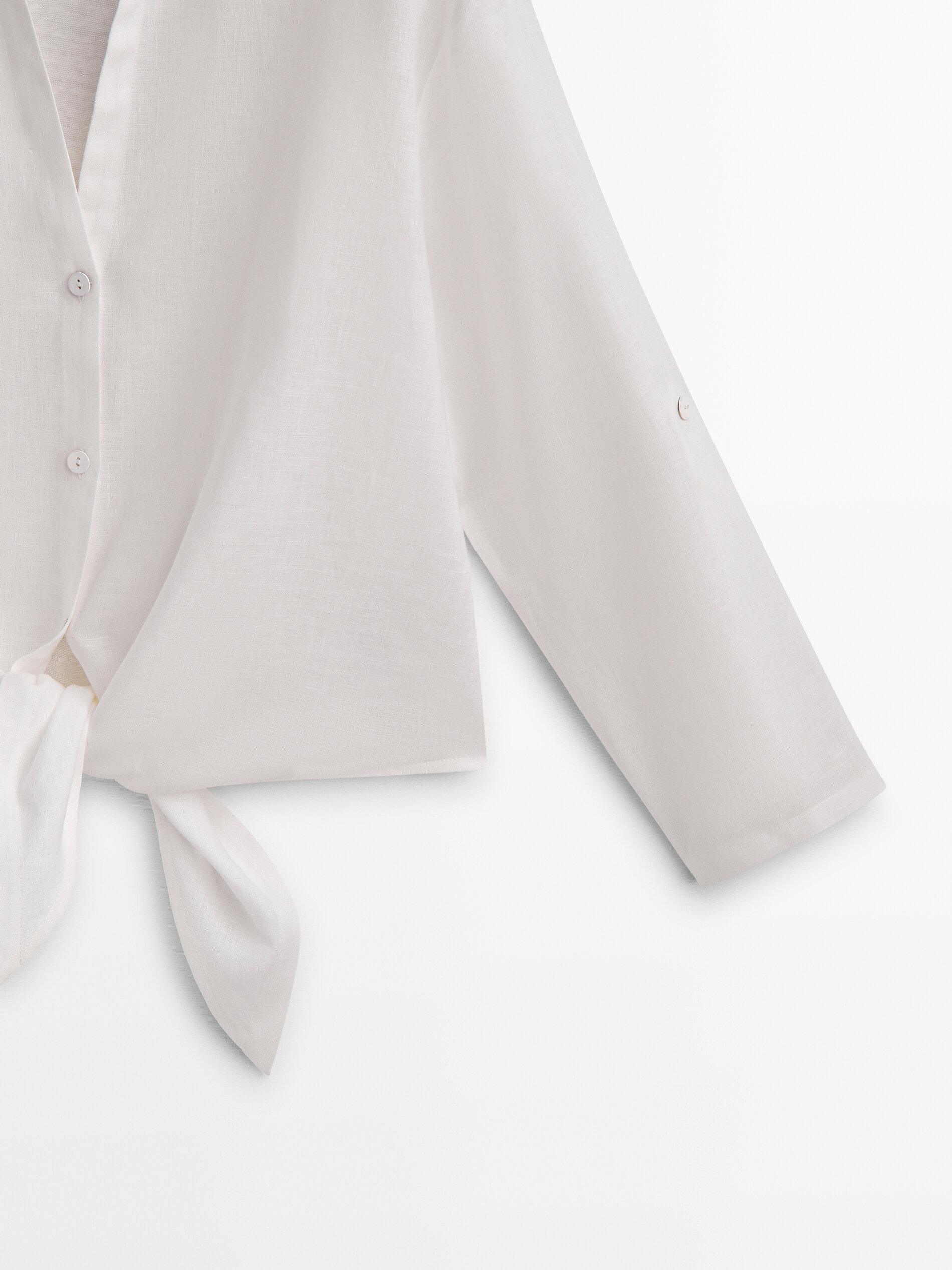 Camiseta 100% linho nude na frente - RAW