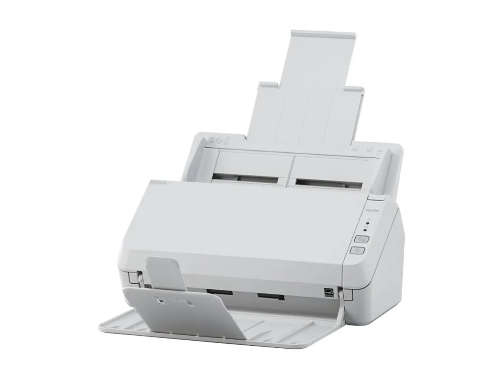 Ricoh SP-1120N - Dokumentscanner - Dual CIS - Duplex - 216 x 355.6 mm - 600 dpi x 600 dpi - op til 20 ppm (mono) / op til 20 ppm (farve) - ADF (50 ark) - op til 3000 scanninger pr. dag - Gigabit LAN, USB 3.2 Gen 1x1
