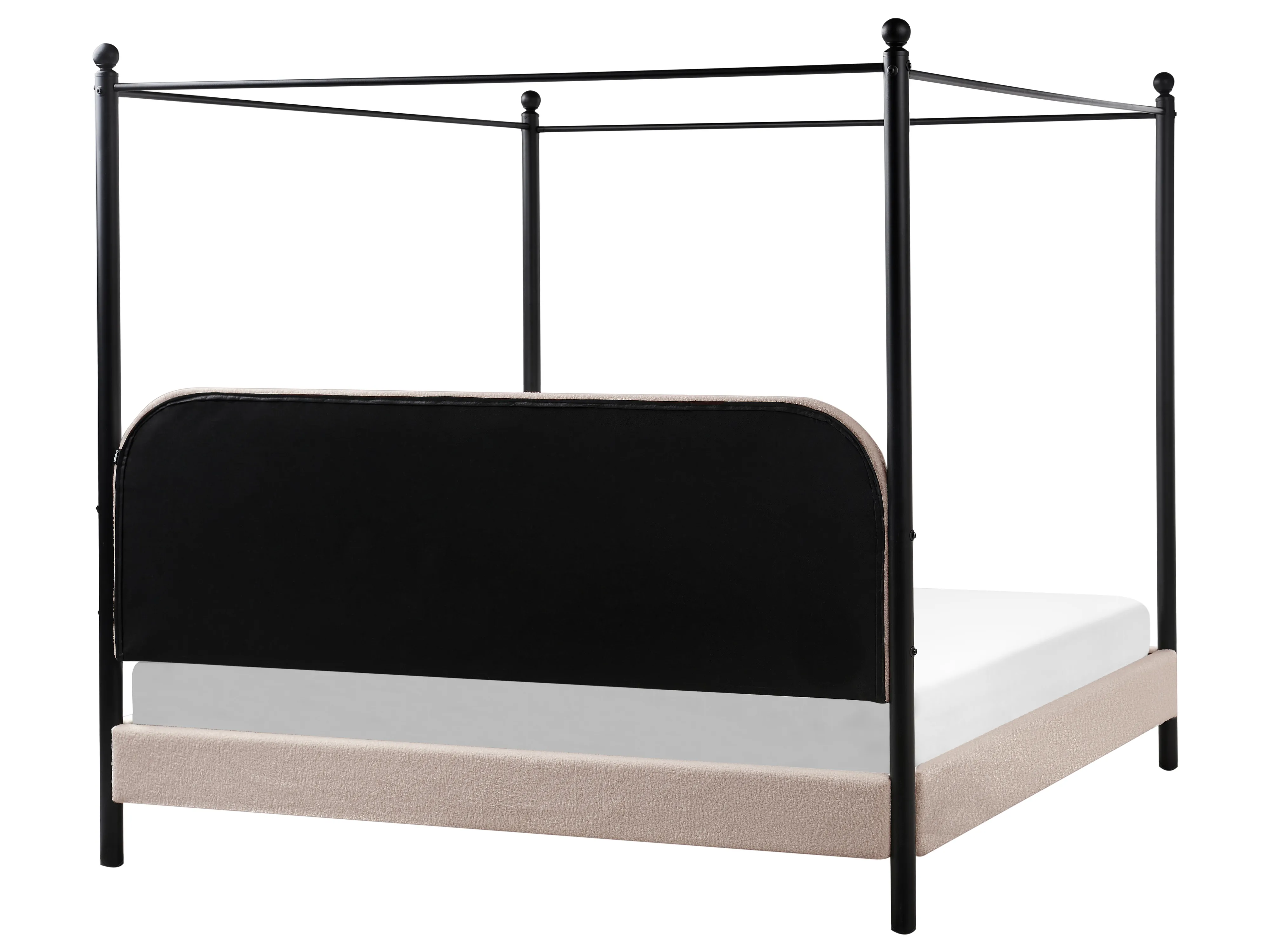 Hemelbed Bouclé DANNEMOIS 180 x 200 cm Taupe