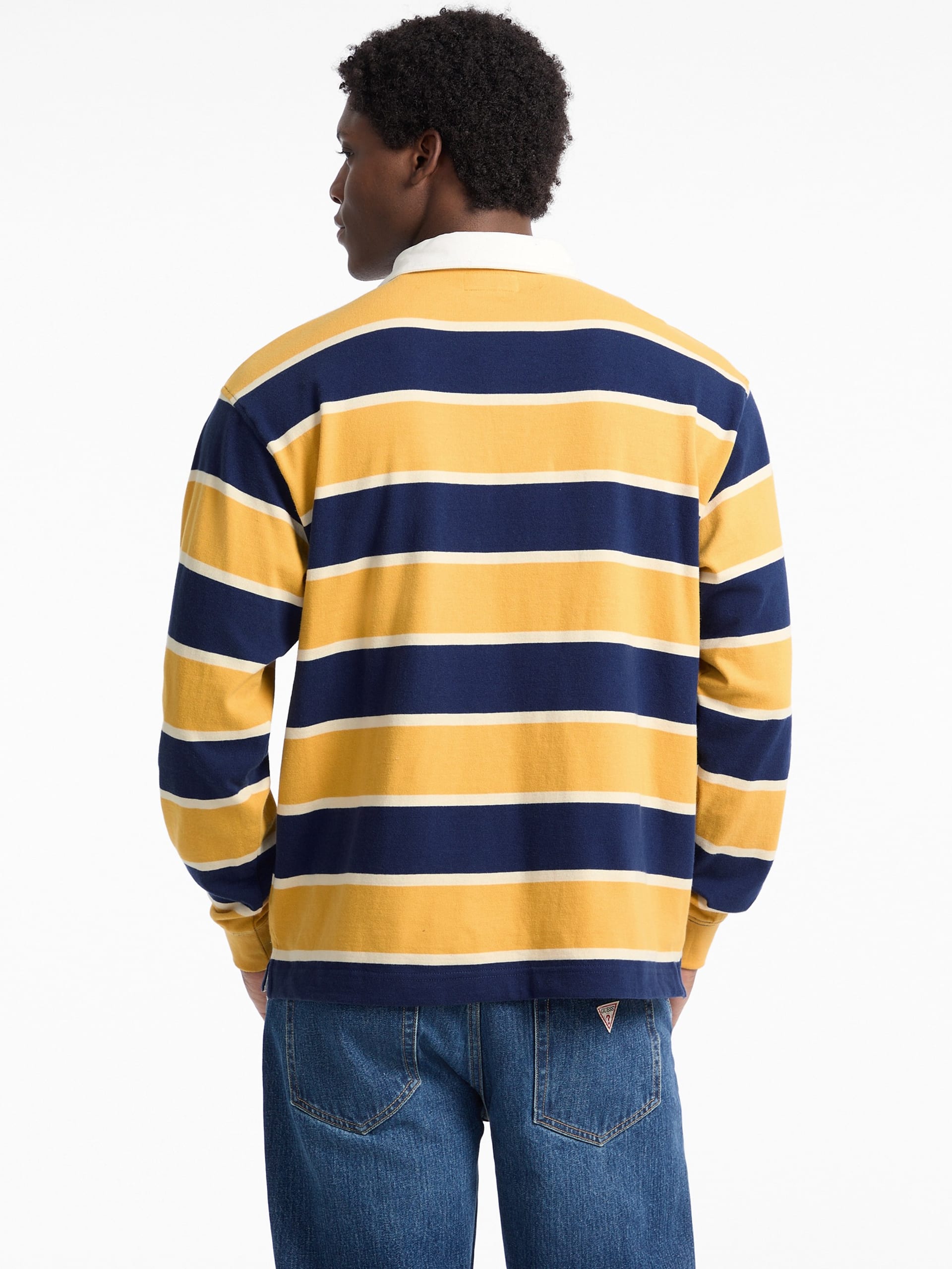 Polo de rugby listrado