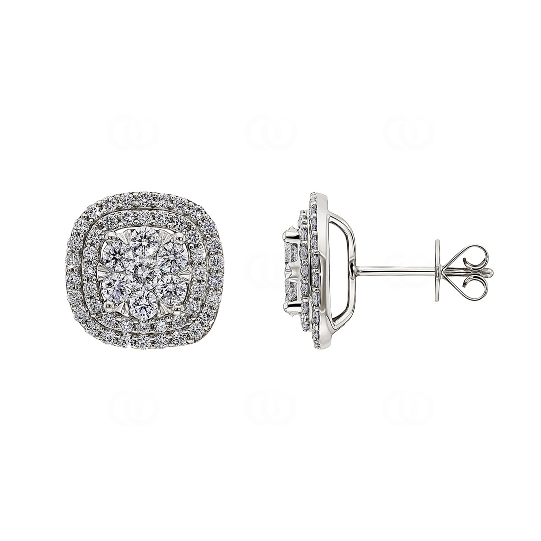 1.50 Karat Diamantohrstecker 750/18 K Weissgold