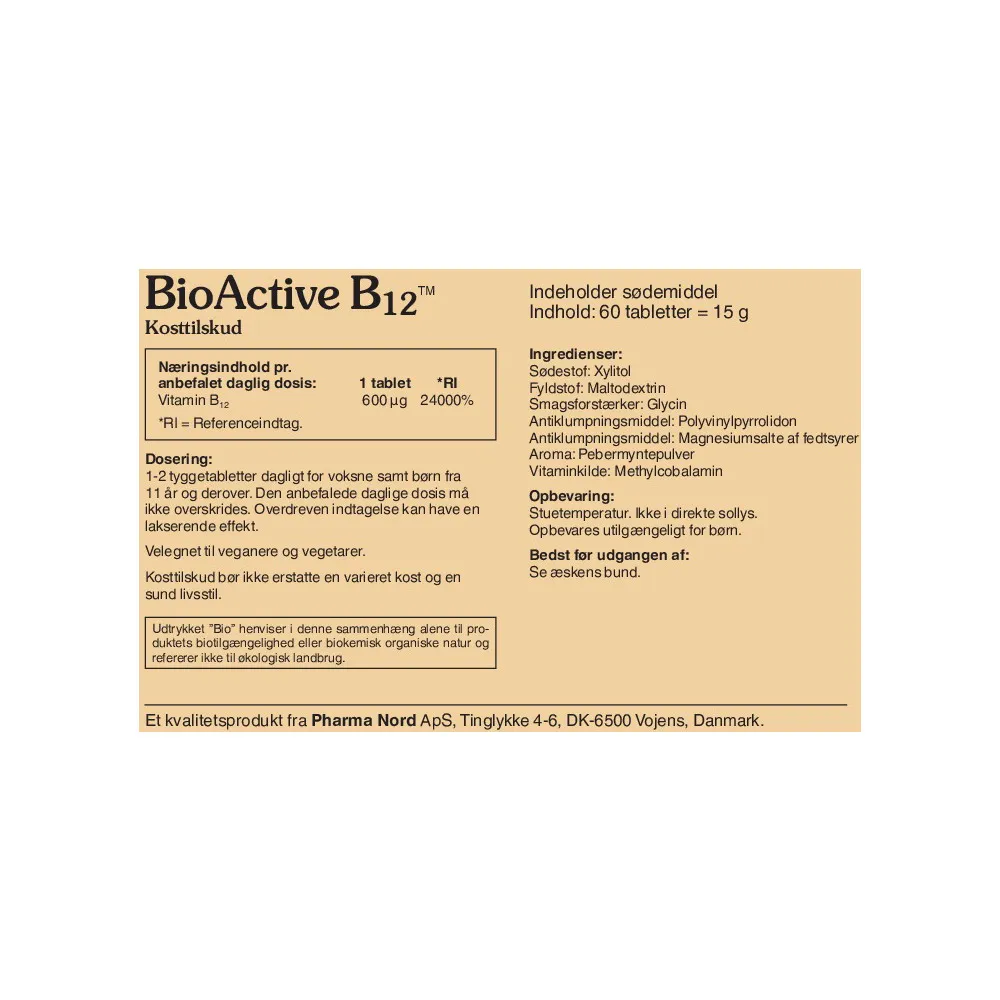 BioActive B12 - 60 tyggetabl.