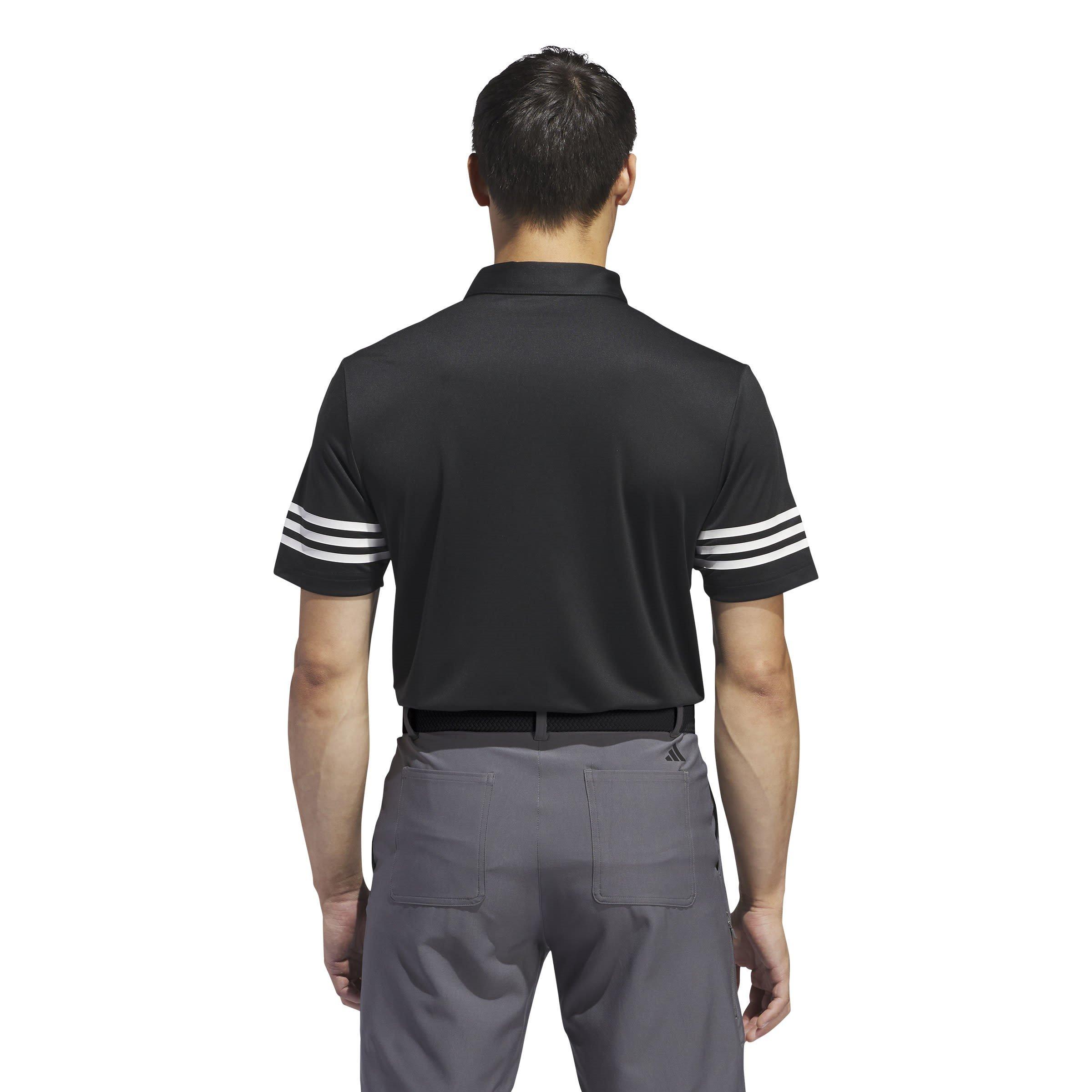 adidas 3 Stripe Polo Shirt Mens