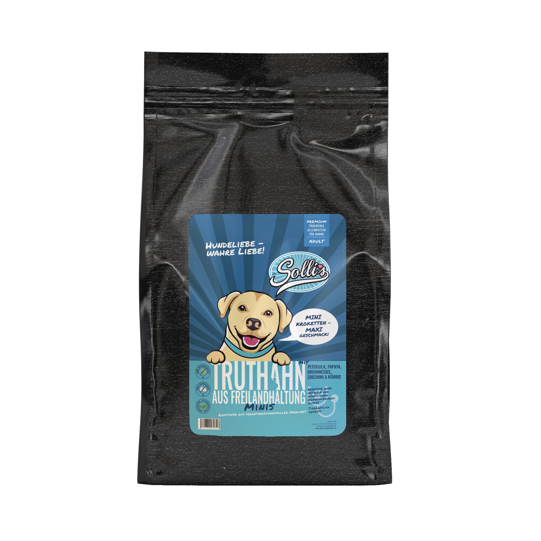 Sollis Trockenfutter für kleine Hunde – Freilandtruthahn-Minis
