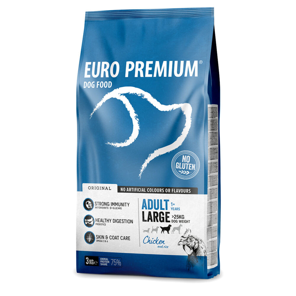 Euro-Premium Adult Large Kip - Rijst3 kg