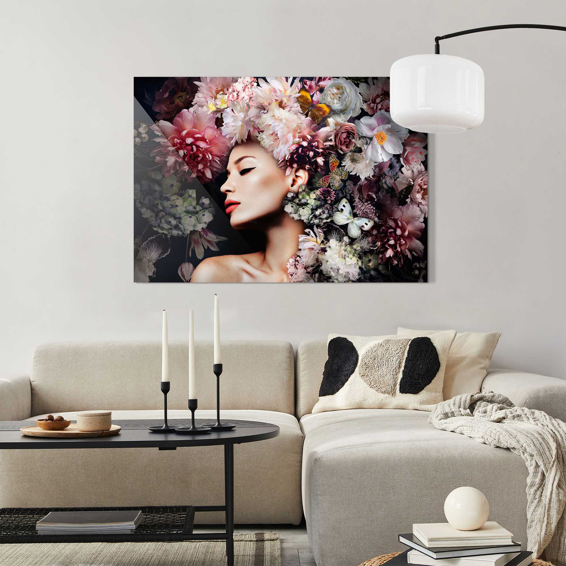 Deco Glass LUXURY FLOWERS - 70x100 cm