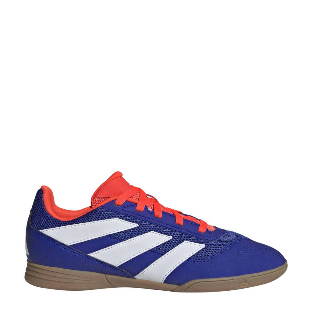 adidas Predator Club INjunior zaalvoetbalschoenen kobaltblauw/wit/rood