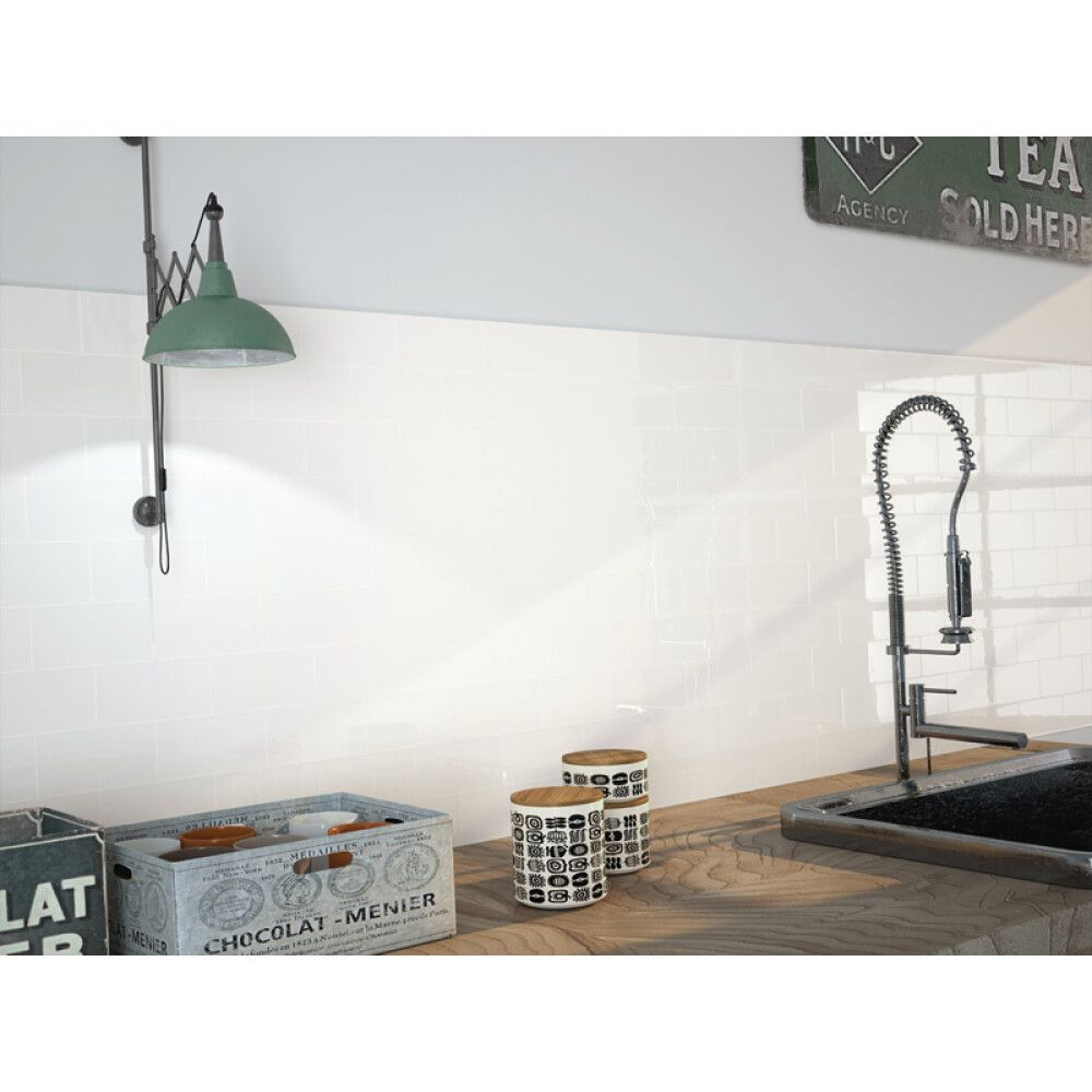 FLIS RUSTIKK WHITE BLANK 7.5X15CM 0.5M²/PK