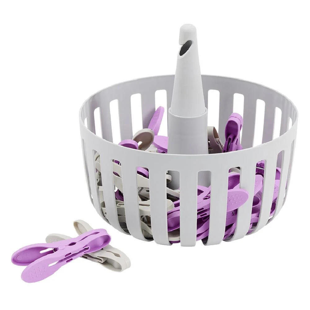 Pince à linge x30 avec panier