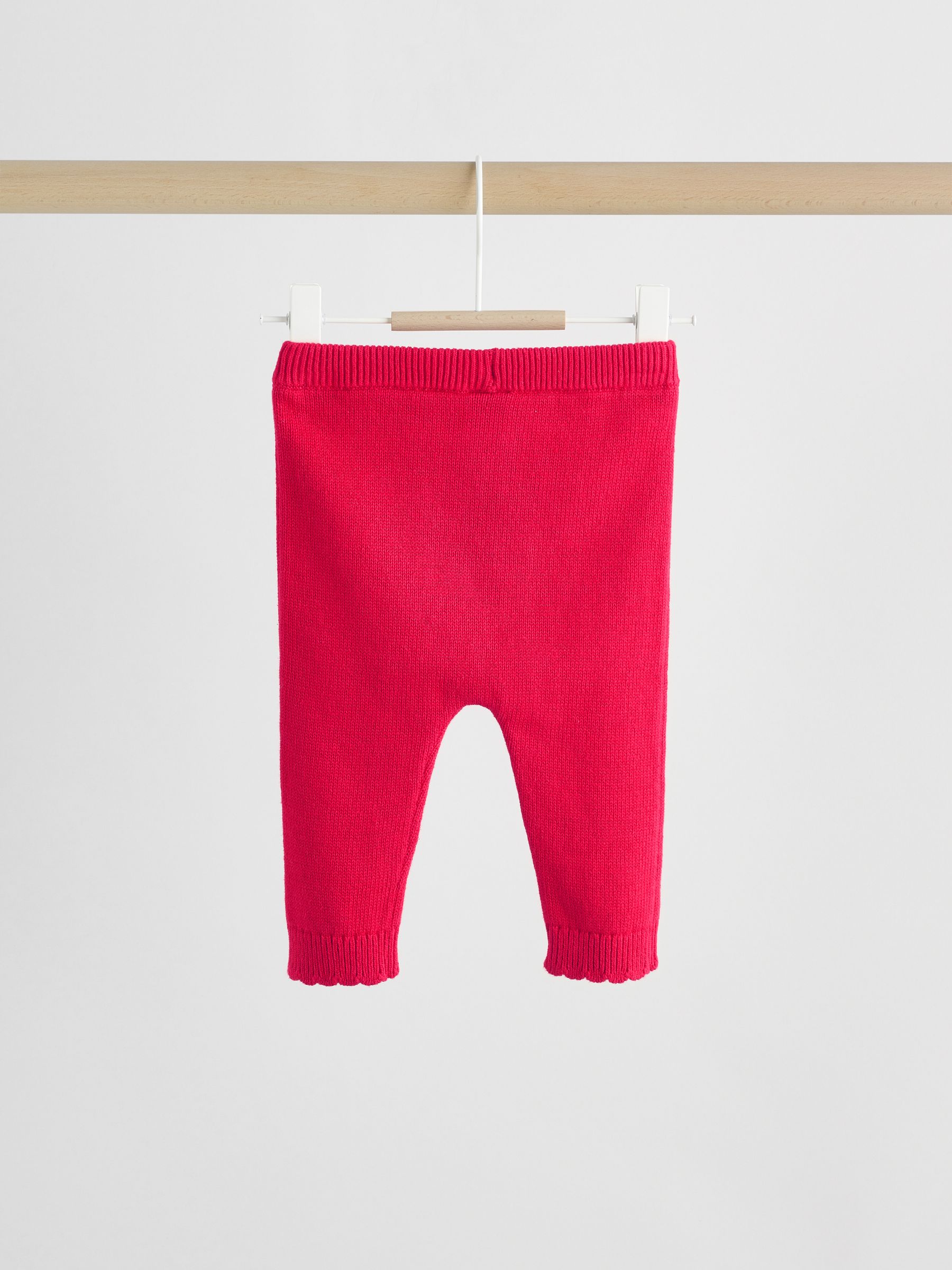 Rood - Gebreide babyvestset met strik en ruches (0mnd-3jr)