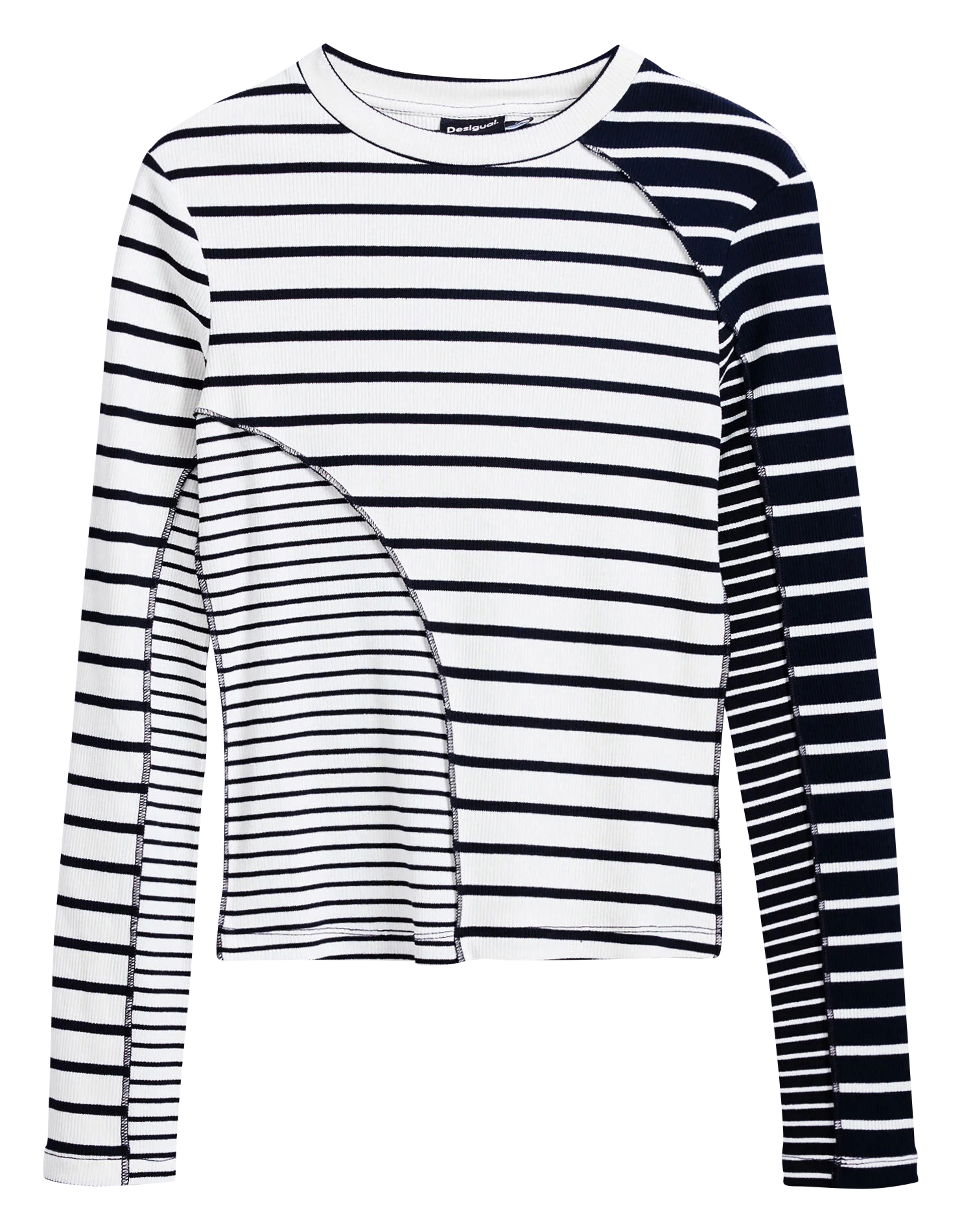 Tee-shirt droit en coton mélangé | Blanc