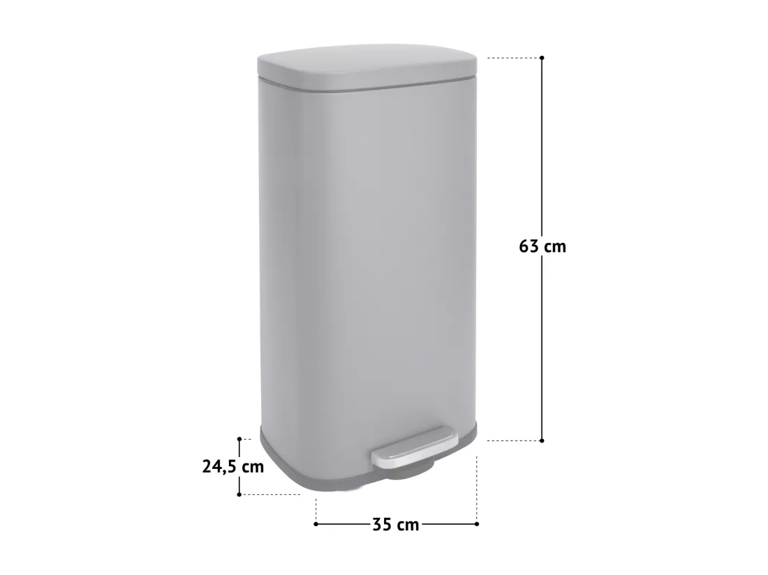30L Poubelle à pédale Couvercle Softclose