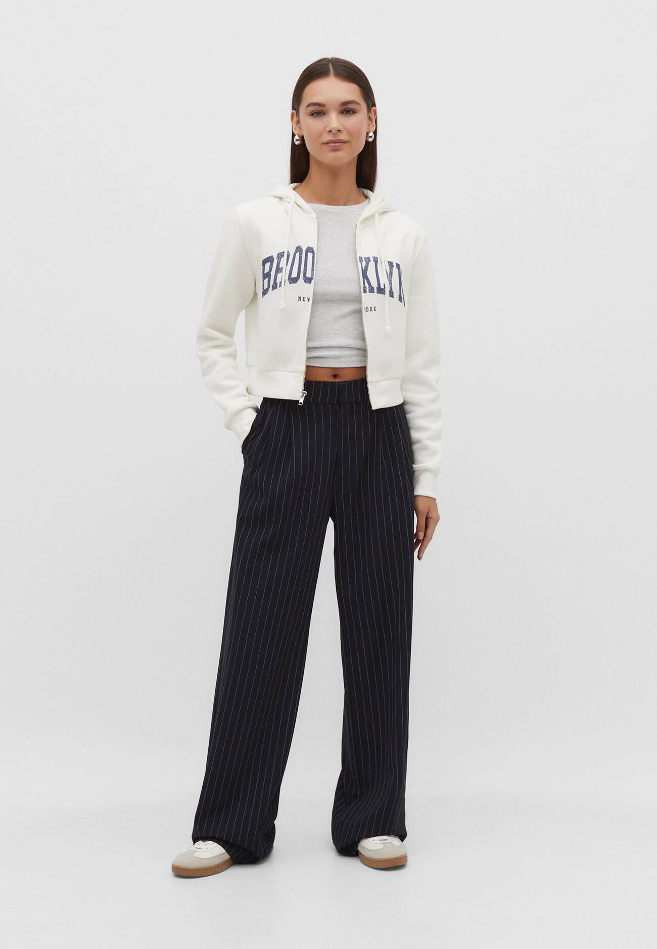 Moletom cropped estampado