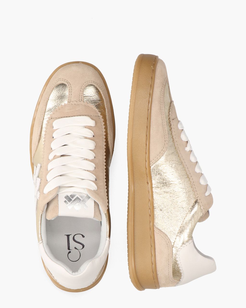 Si Willeke Goud/Beige Damessneakers