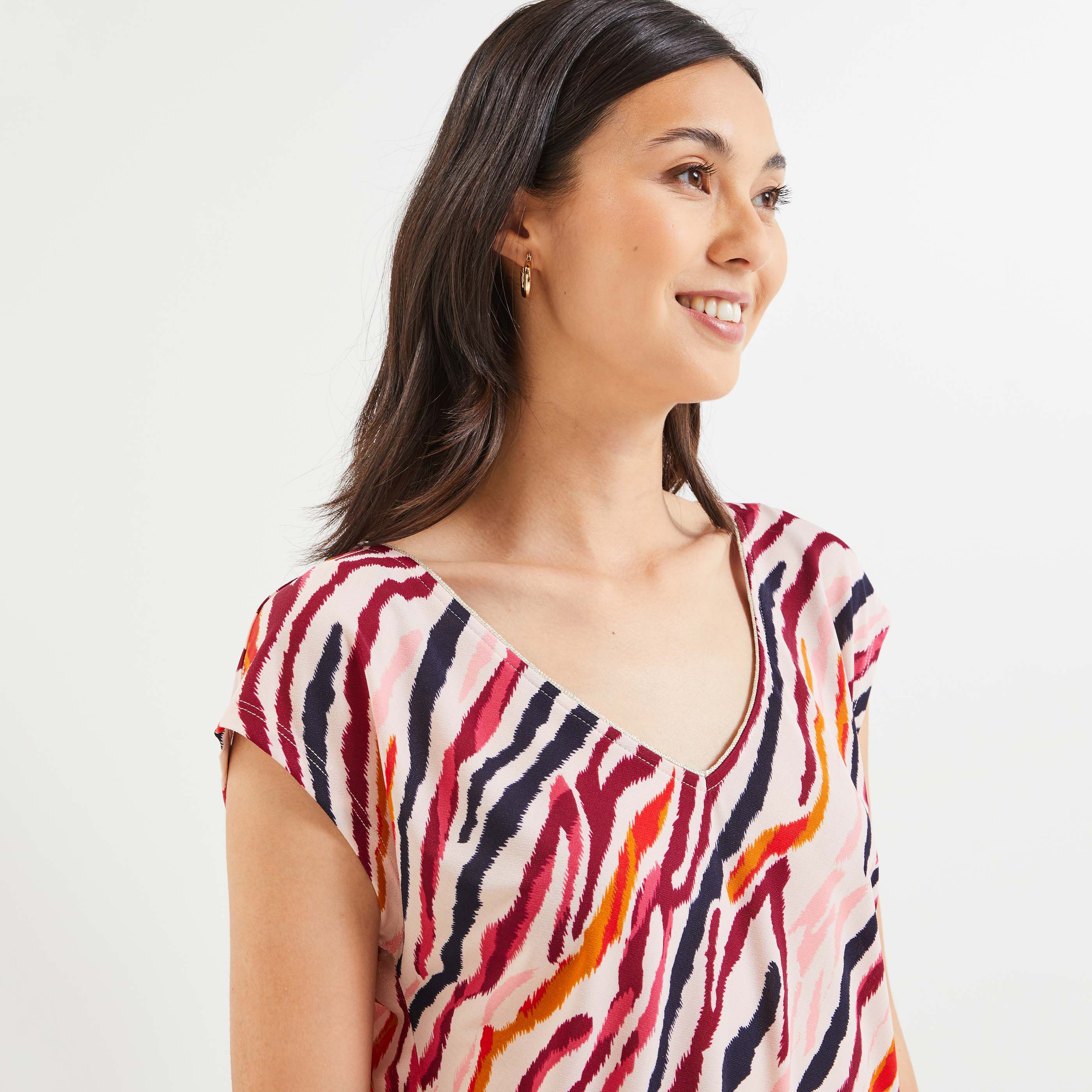 Tshirt imprimé femme - ROSE