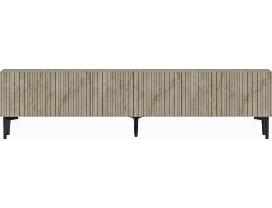 CONCEPT1 - Meuble TV Oscar travertin 180 x 31,4 x h45 cm