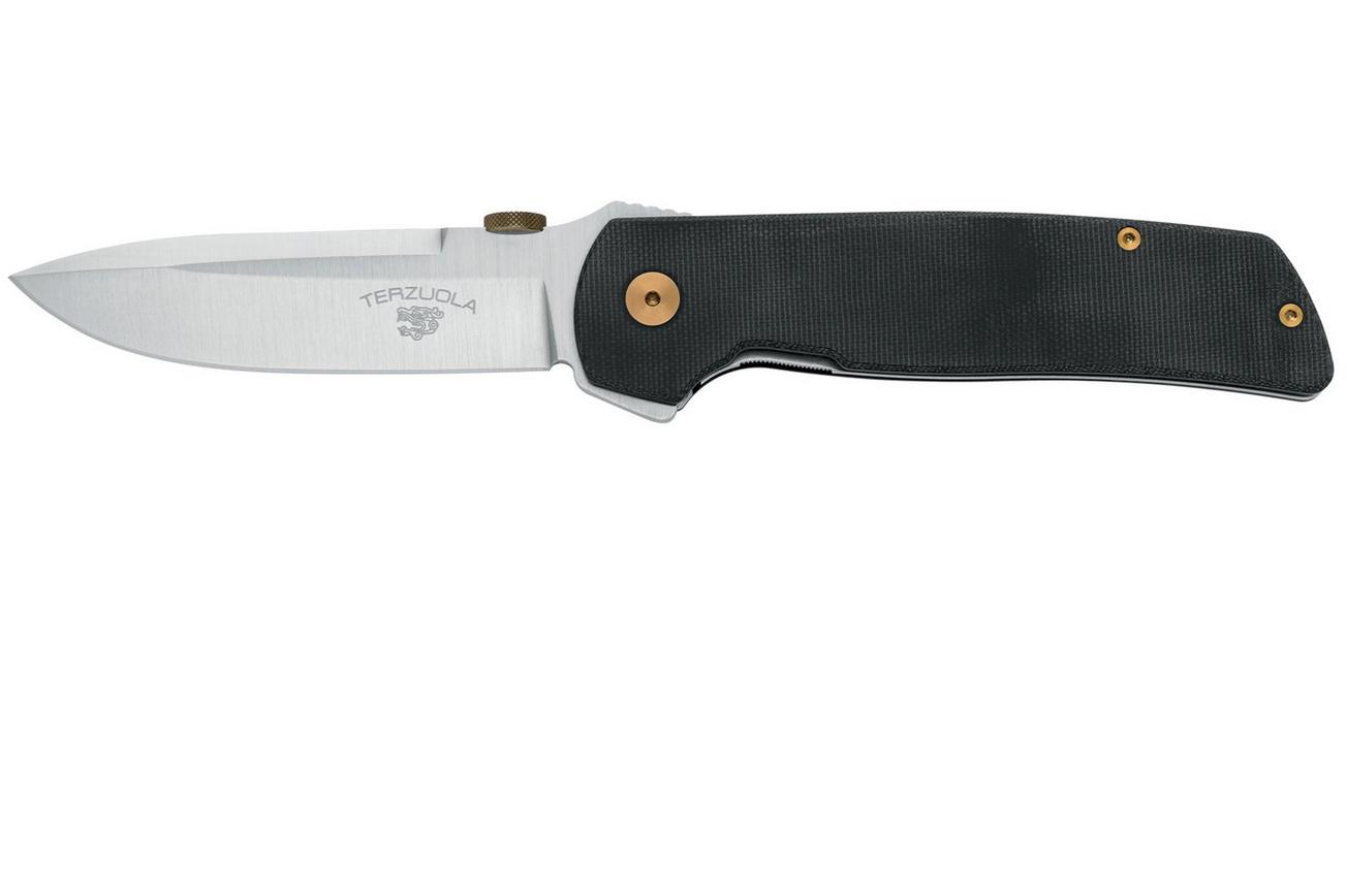 Fox Knives Original Gangster FX-ATC-OG01-LMB Black Micarta, Satin CPM MagnaCut zakmes, Bob Terzuola design