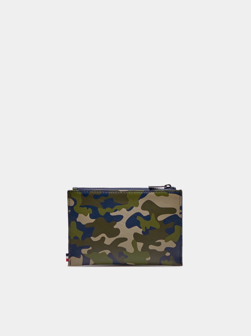 Porta-moedas com fecho, estampado e padrão