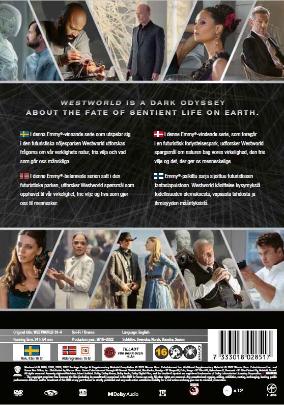 Westworld - Sæson 1-4 - DVD