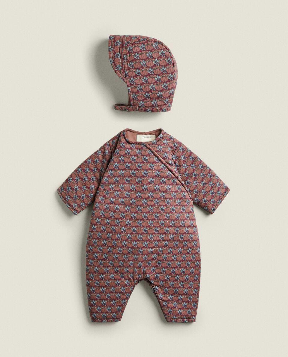 Body infantil confeccionado em tecido Liberty