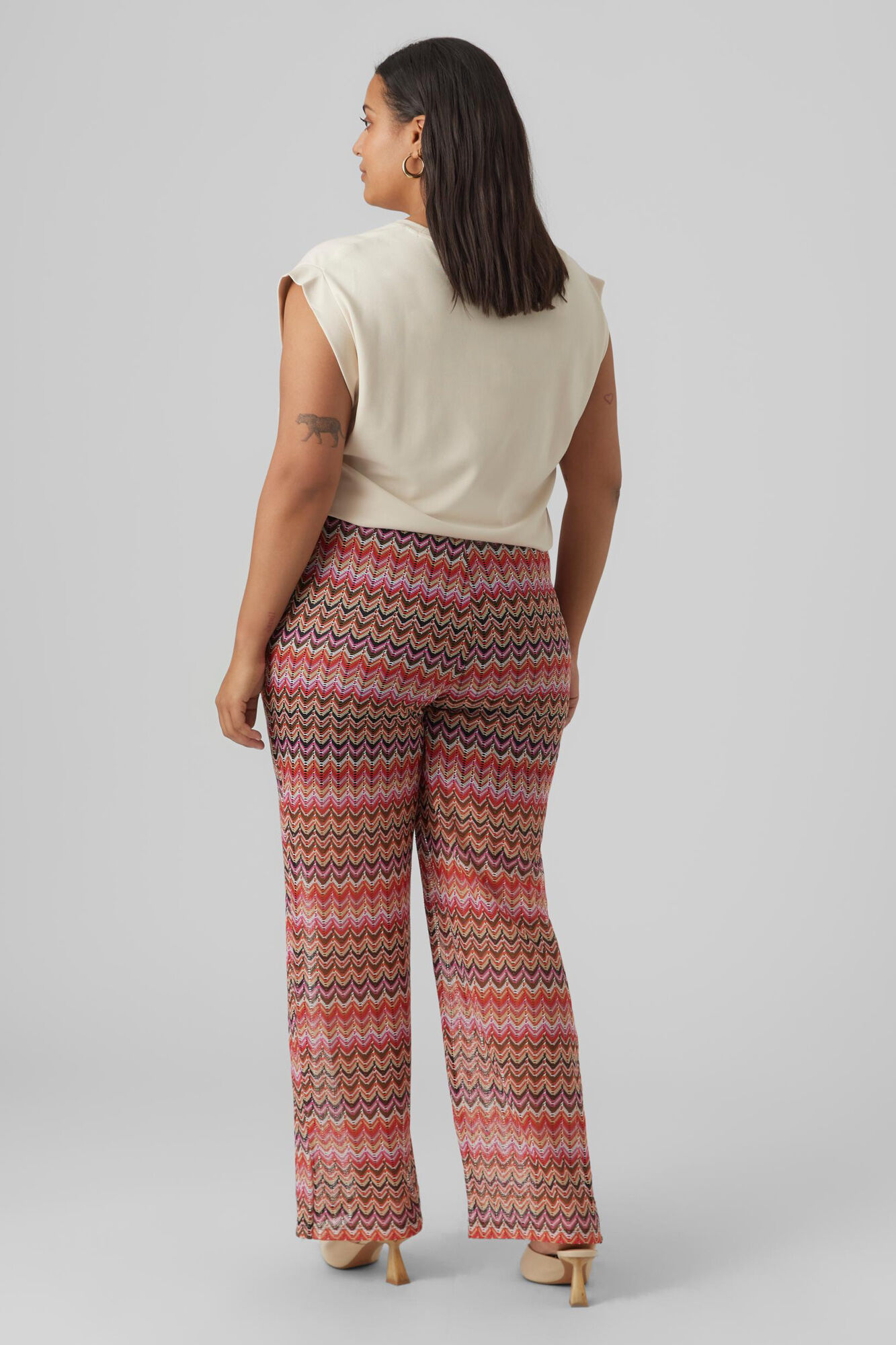 Calça Longa Flow Plus Size - Vermelha