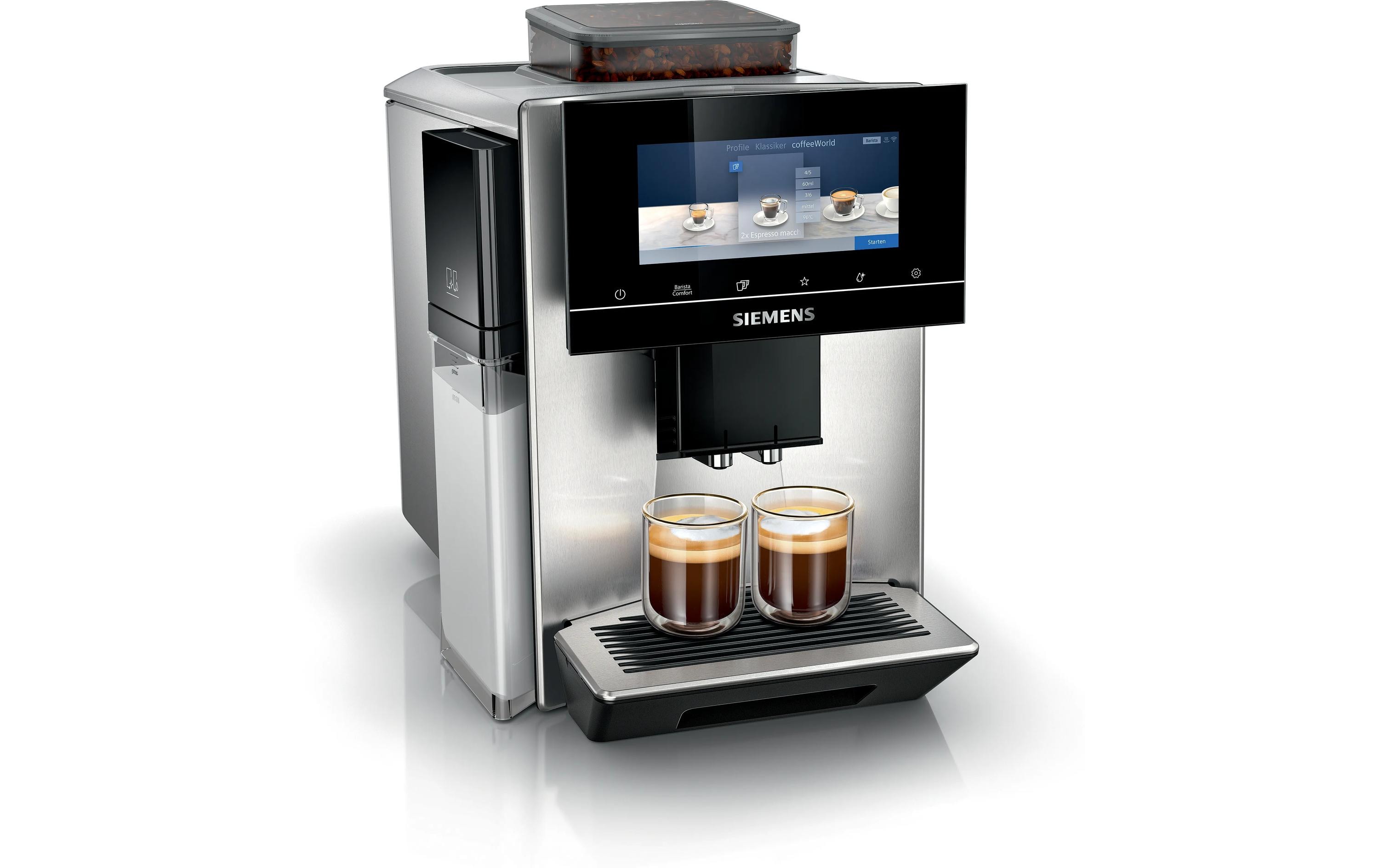 Kaffeevollautomat EQ900 plus TQ903DZ3 Edelstahl<br>Vollautomatische Kaffeemaschine mit beanIdent-System für optimale Röstungen