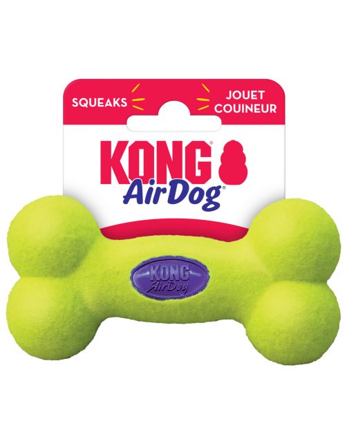 Kong Air Squeaker Bone Geel - Hondenspeelgoed