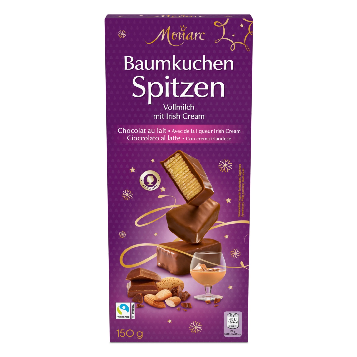 MONARC Baumkuchenspitzen, Irish Cream 150 g