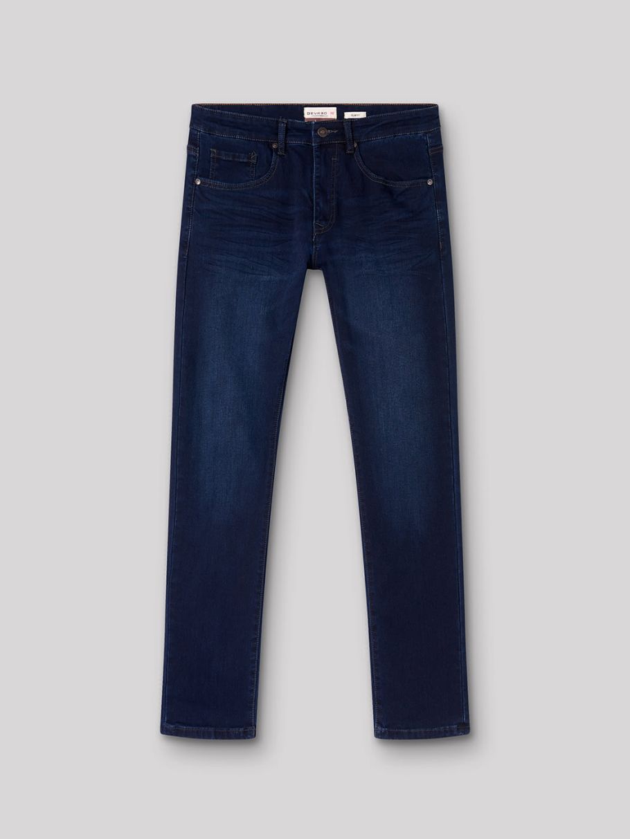 Jean slim en coton élasthane brut