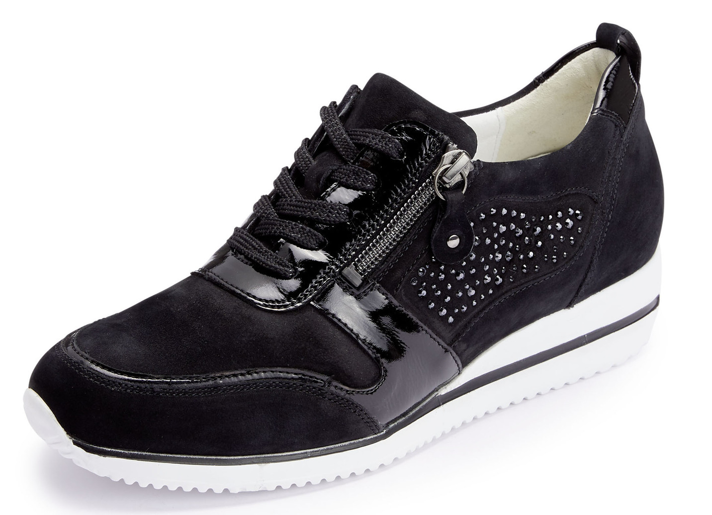 Waldläufer Sneaker mit Glitzersteinchen verziert