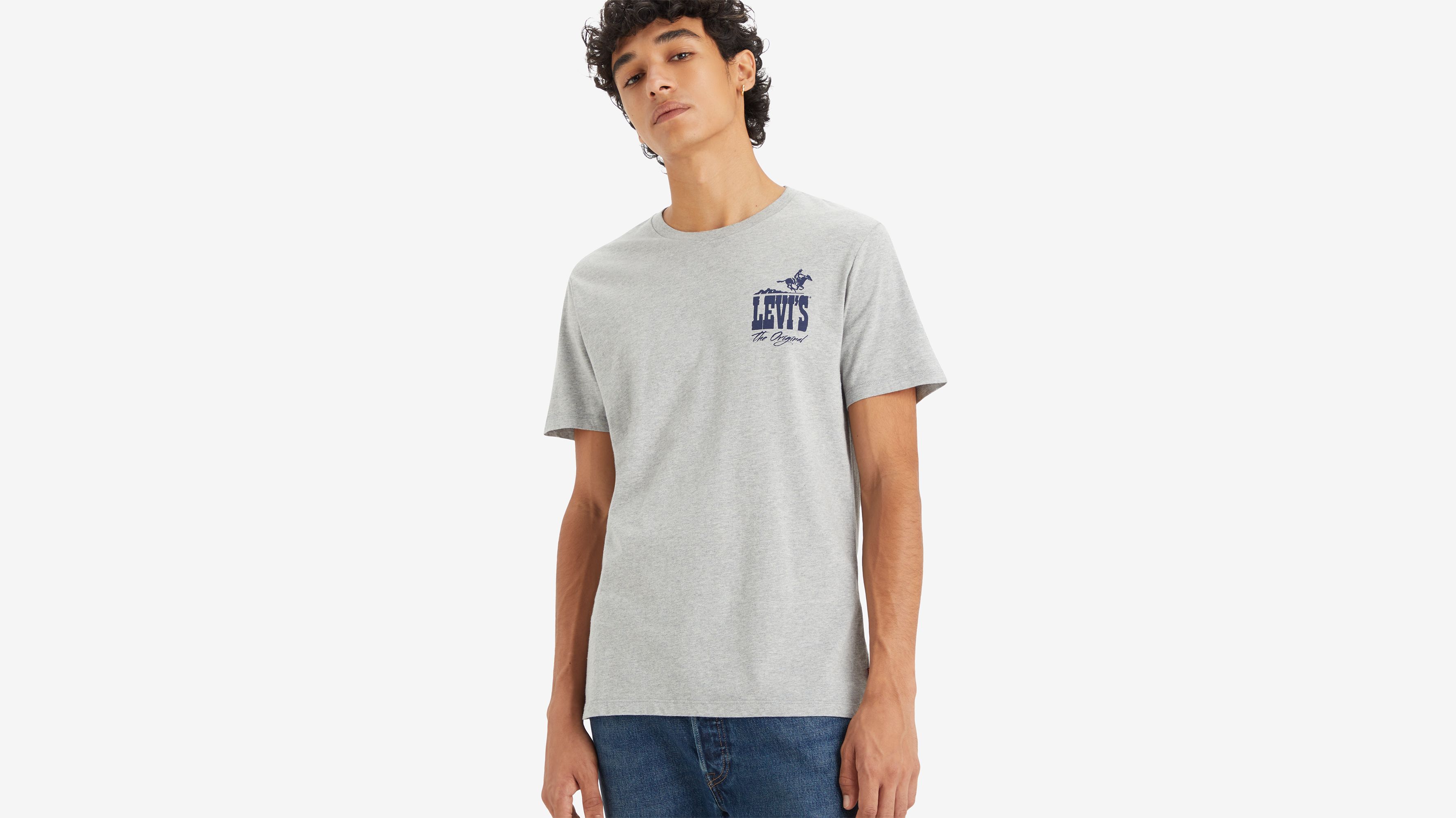 T-shirt graphique Classic - Levi Archival Midtone Heather Gray - Gris