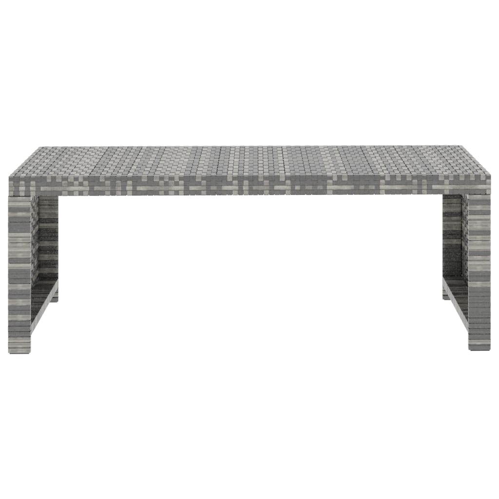 Salon de jardin meuble d'extérieur ensemble de mobilier 5 pièces avec coussins résine tressée gris